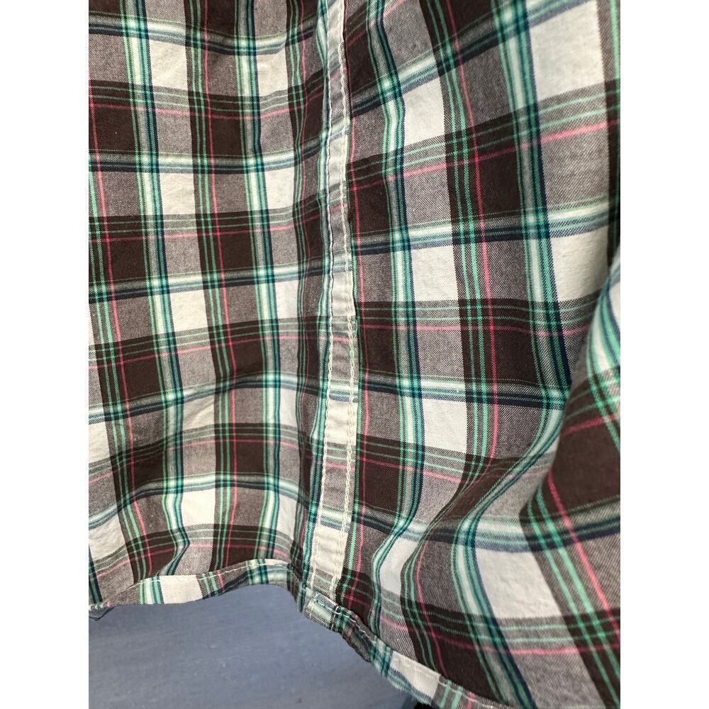 Cinch Men Long Sleeve Button Down USA Cotton Plaid Size L Western EUC Brown Gr. - Picture 5 of 9